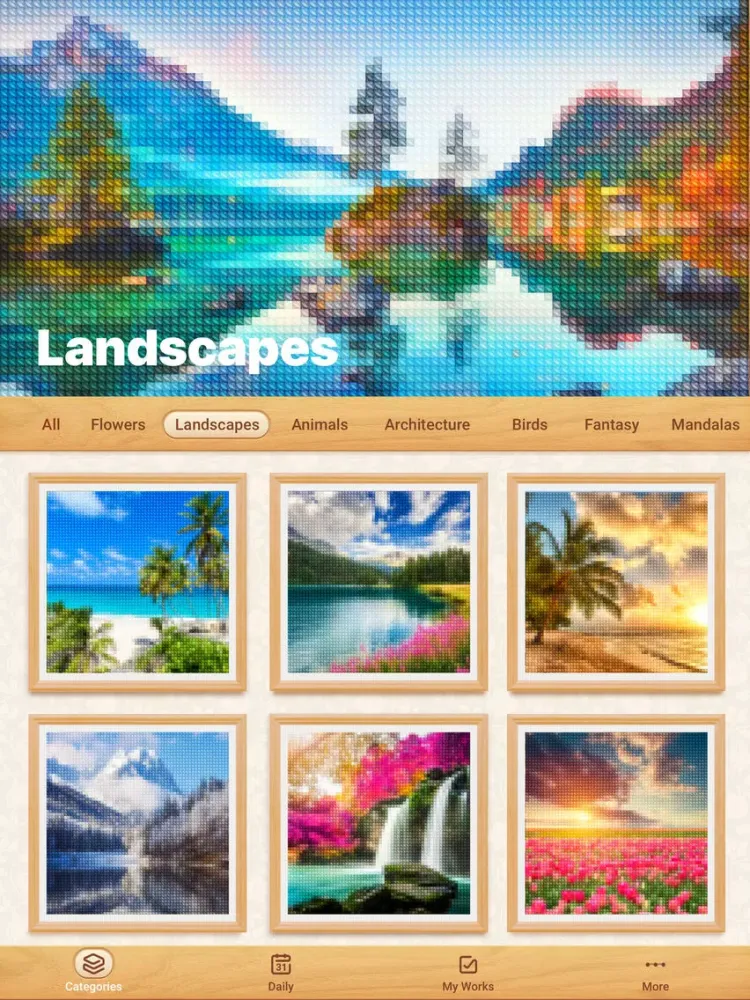 Cross Stitch: Color by Number iPad  Screenshots