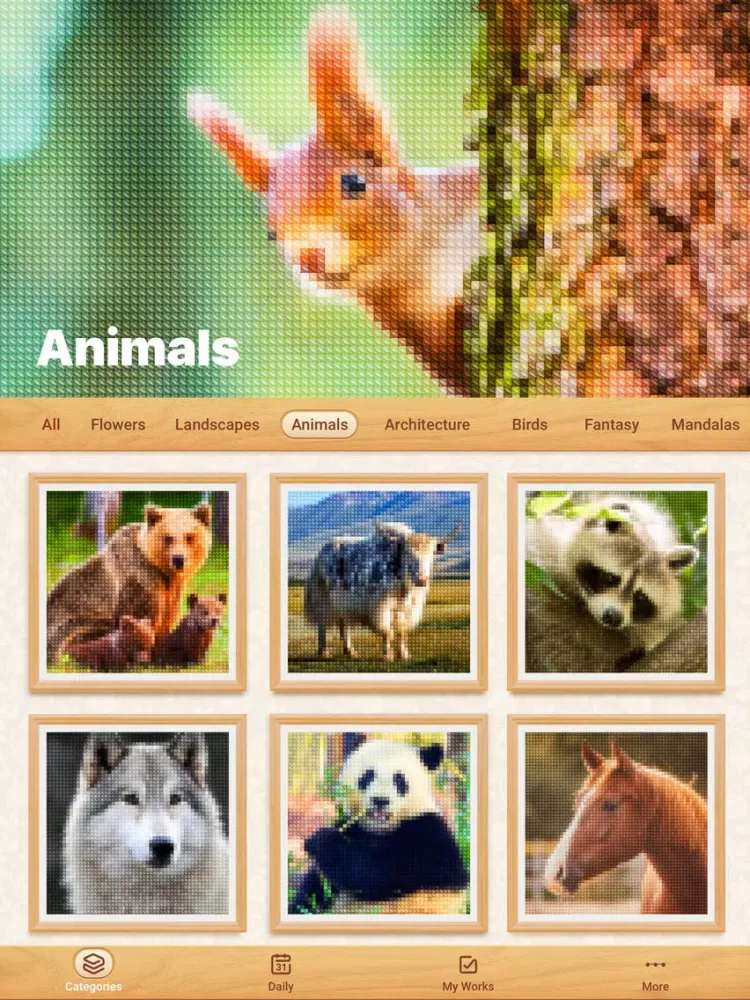 Cross Stitch: Color by Number iPad  Screenshots