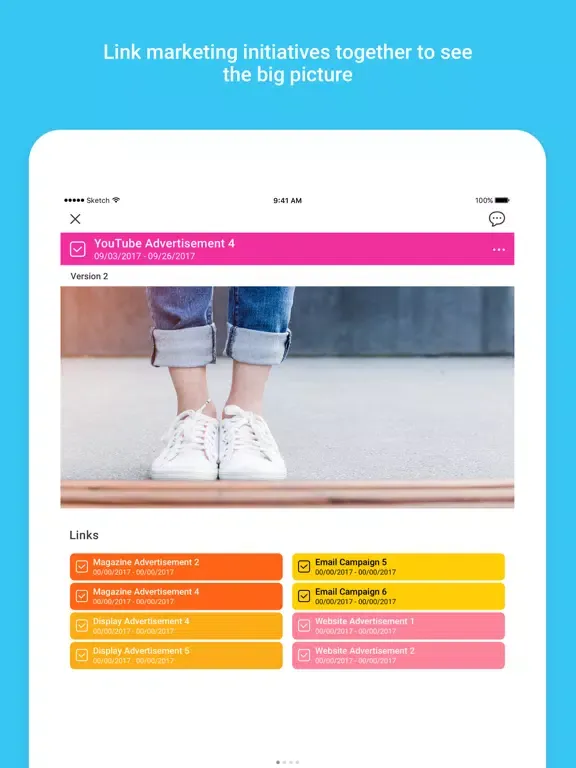Tangkapan skrin Marketing Calendar iPad 