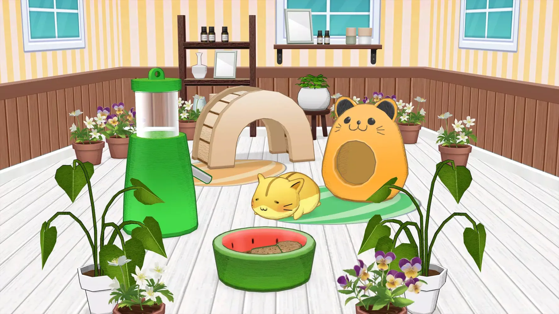 Capturas de tela do Hamster Life match and home