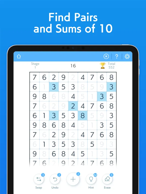 Ten Match - IQ Number Puzzle iPad  Screenshots
