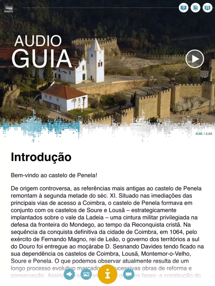 تصاویر Audio Guia - Rede de Castelos e Muralhas Medievais do Mondego iPad 