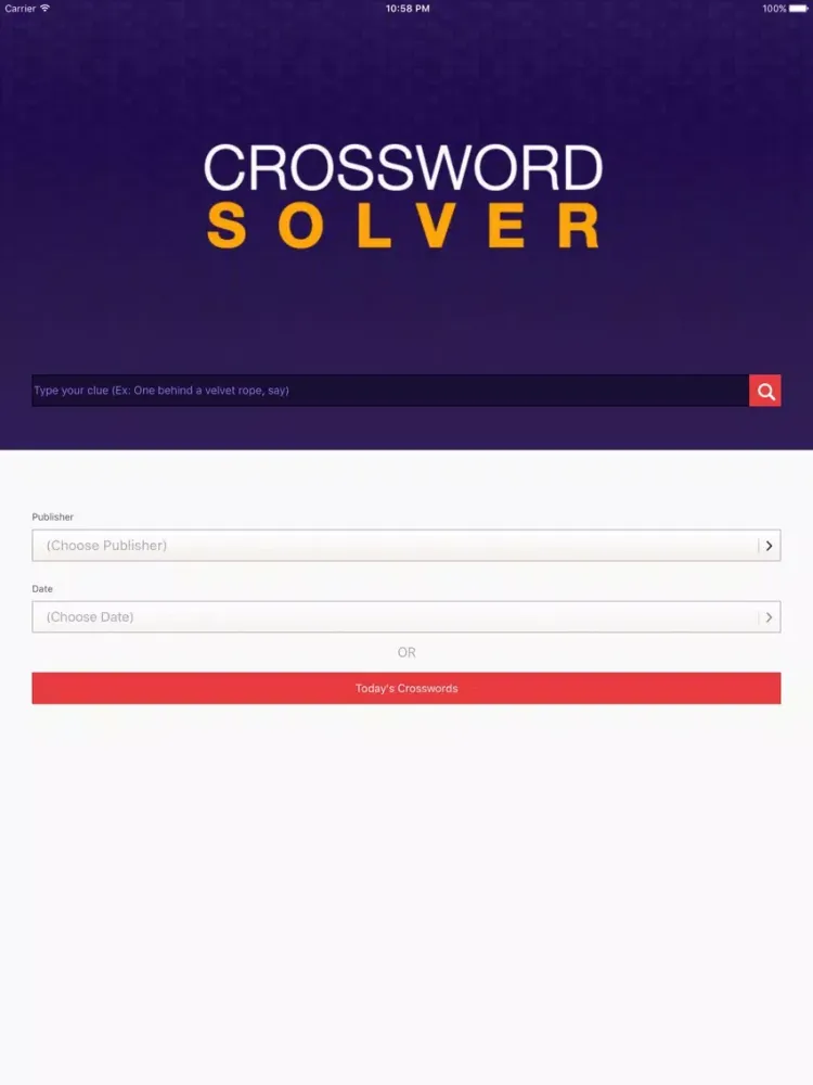 Crossword Clue Solver iPad  Screenshots