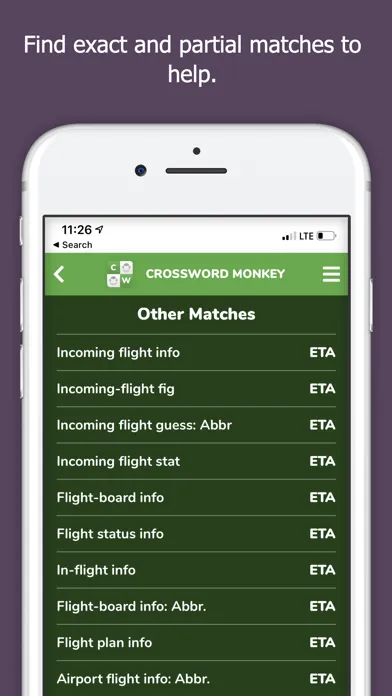 Captures d'écran de Crossword Monkey Solver