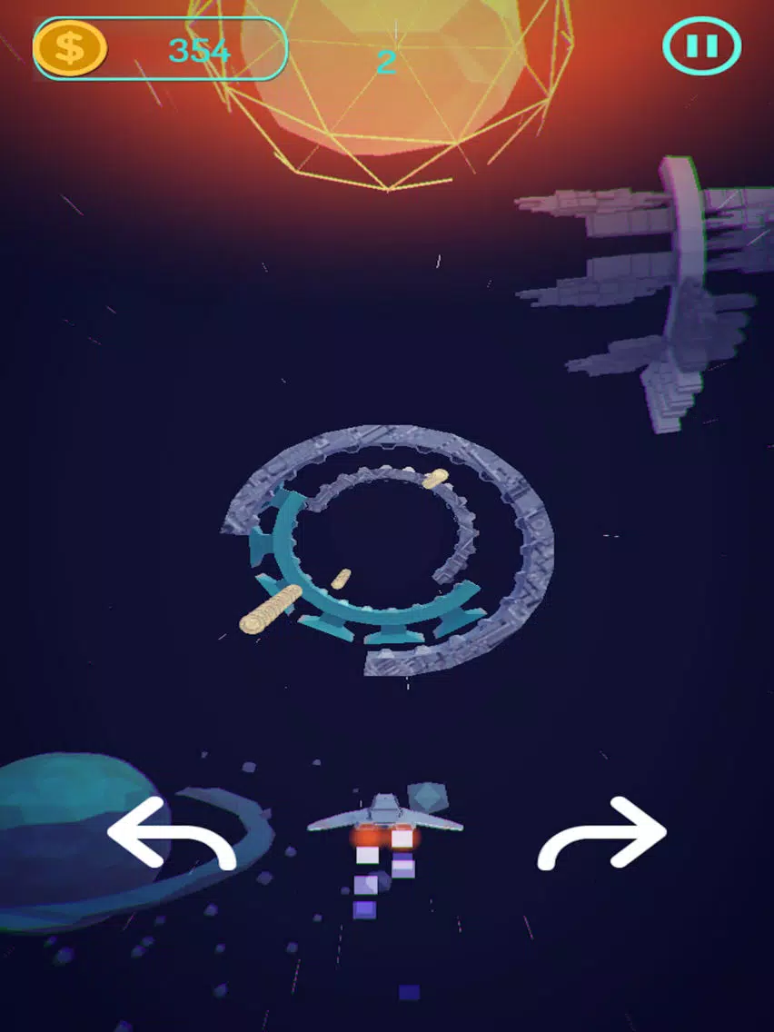 ภาพหน้าจอของ Rockets Deep Racey Space Run iPad 