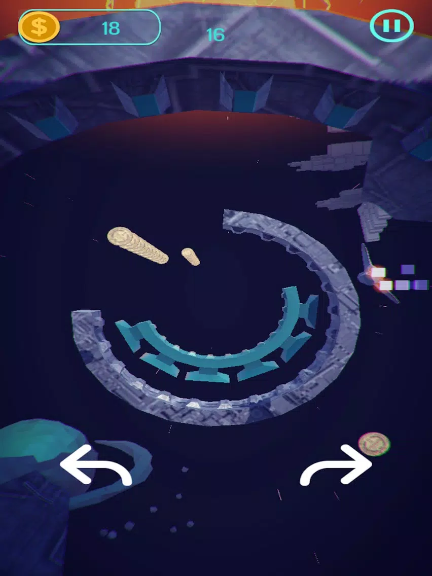 ภาพหน้าจอของ Rockets Deep Racey Space Run iPad 
