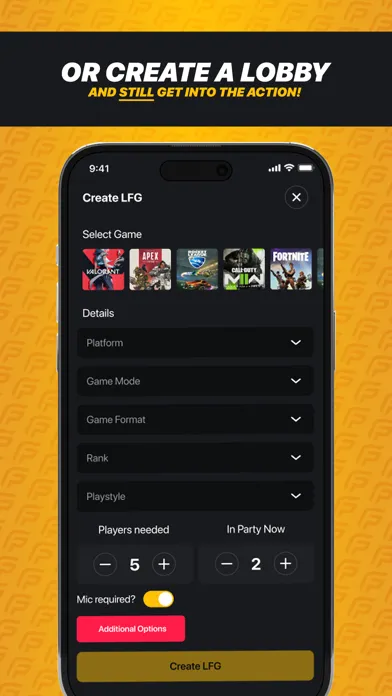 Скриншоты PlayerFinder: LFG, Chat & Play