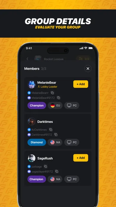 Скриншоты PlayerFinder: LFG, Chat & Play