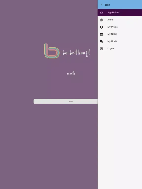 ภาพหน้าจอของ be brilliant! events iPad 