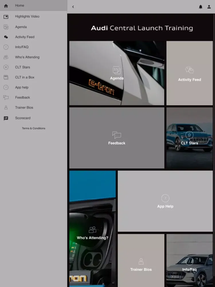 Скриншоты Audi e-tron CLT 2019 iPad 