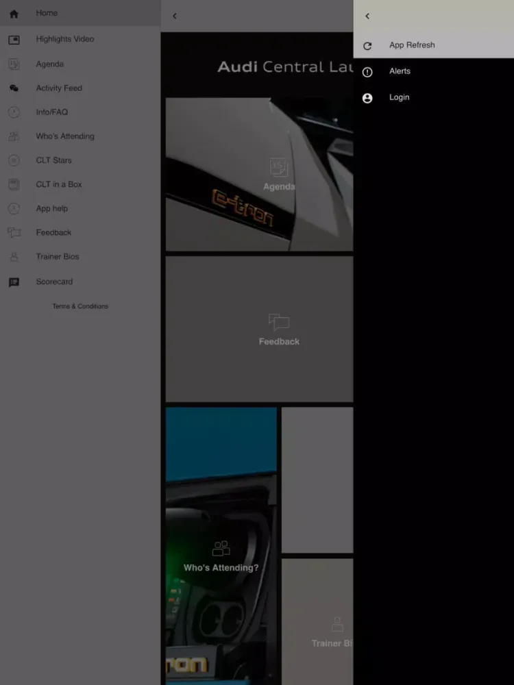 Скриншоты Audi e-tron CLT 2019 iPad 
