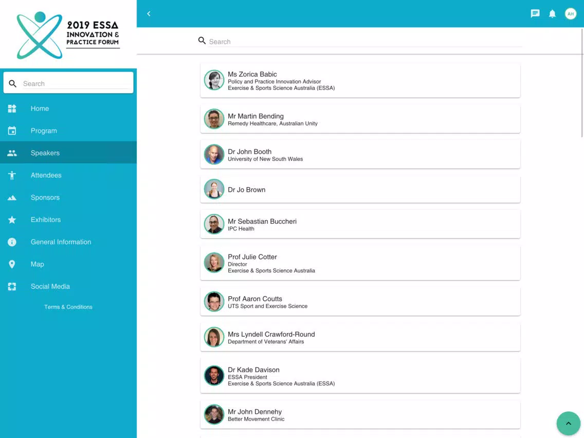 ESSAForum 2019 iPad 應用截圖