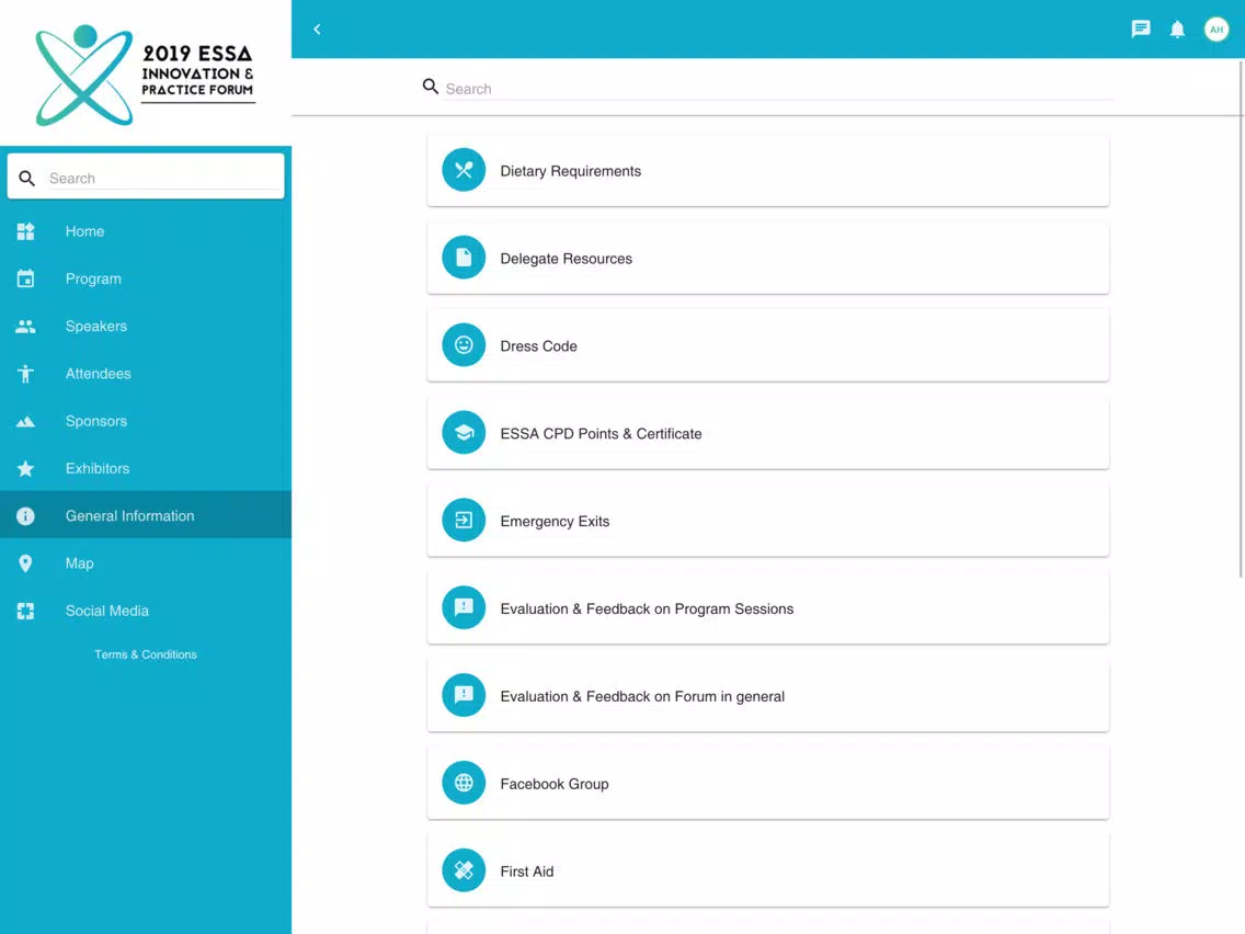 ESSAForum 2019 iPad 應用截圖