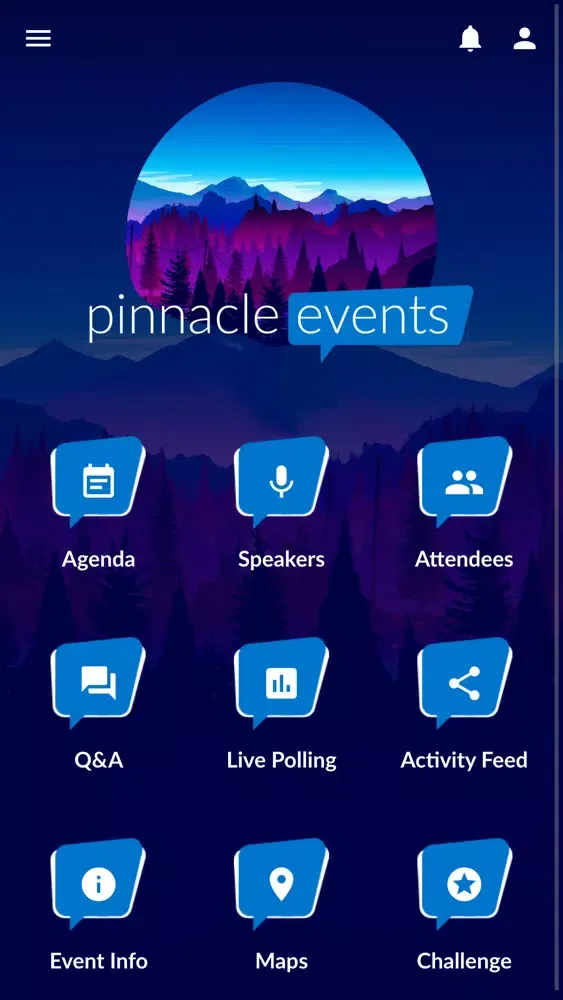 Tangkapan layar Pinnacle Events