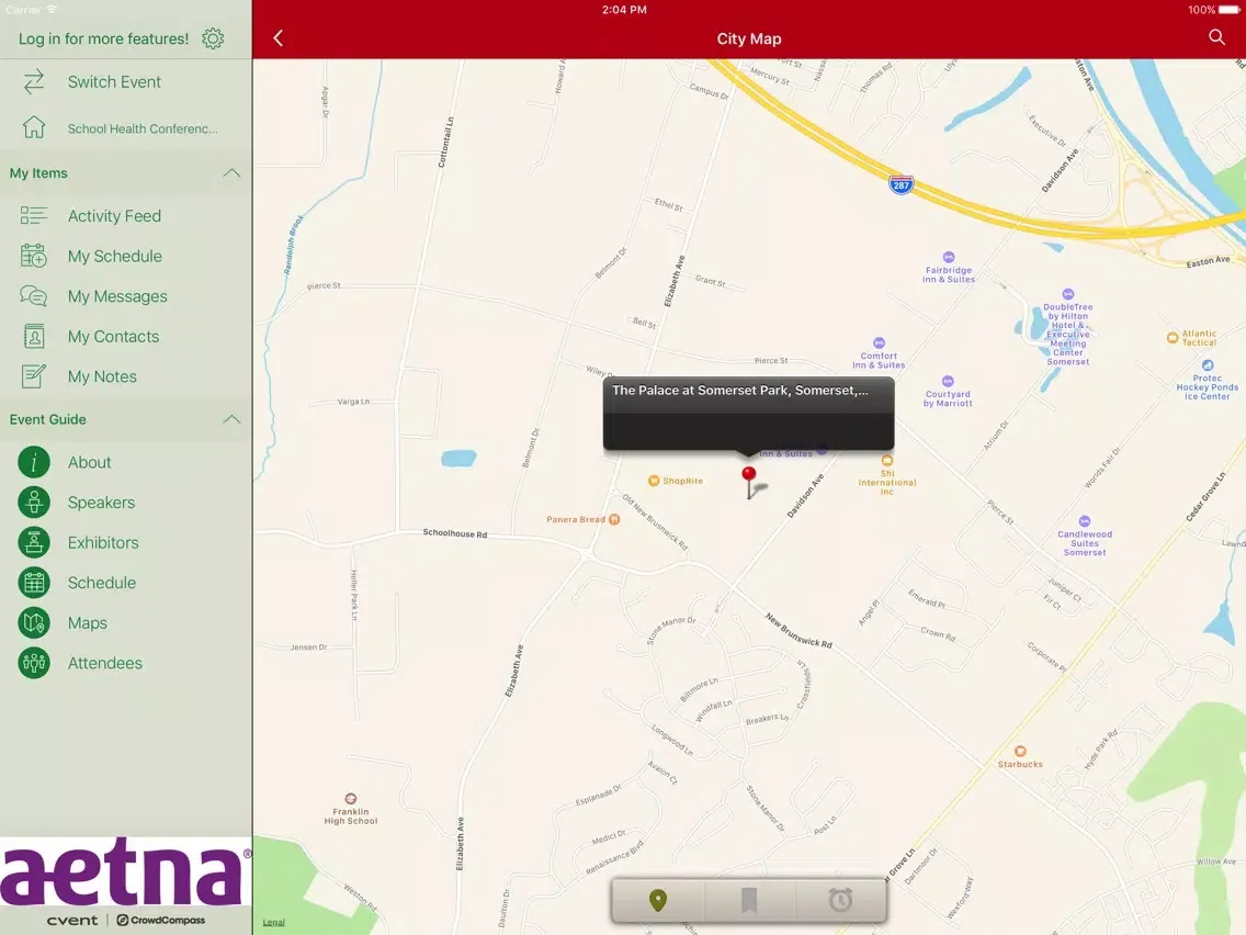 Tangkapan layar New Jersey Chapter, AAP iPad 
