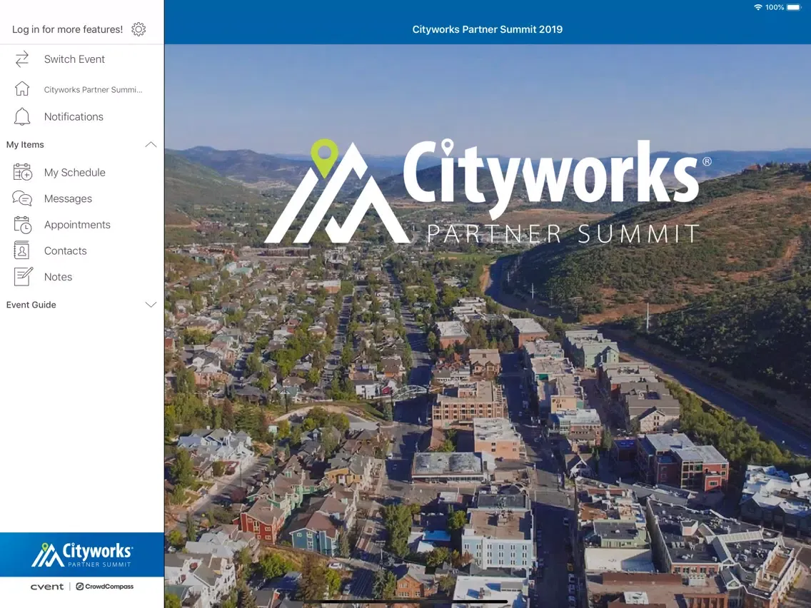 Capturas de pantalla de Cityworks Events iPad 