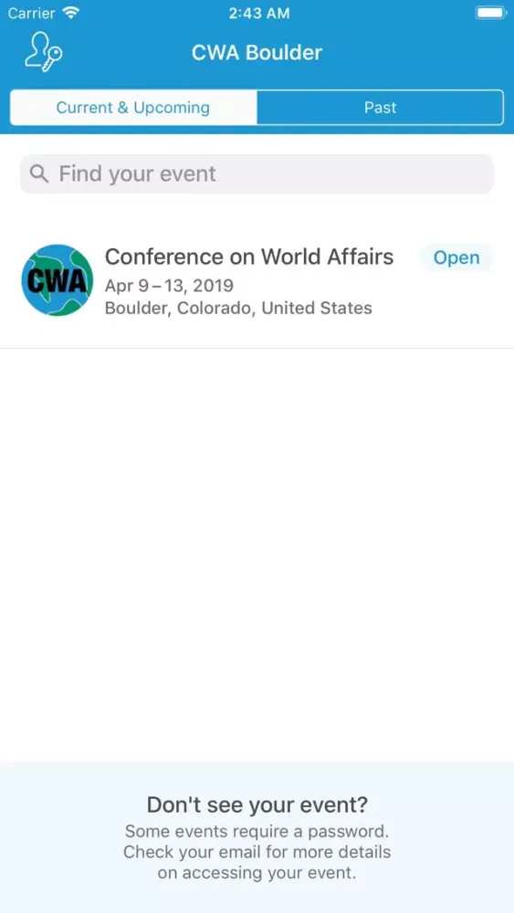 Captures d'écran de Conference on World Affairs