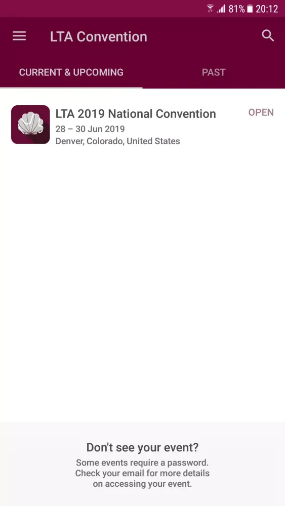 Captures d'écran de LTA Convention