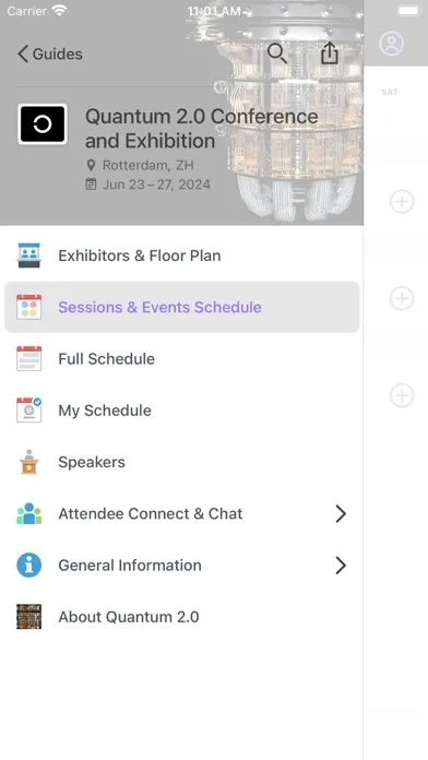 Screenshot di Optica Events
