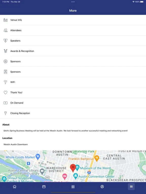 Скриншоты SIAA Events & Meetings iPad 