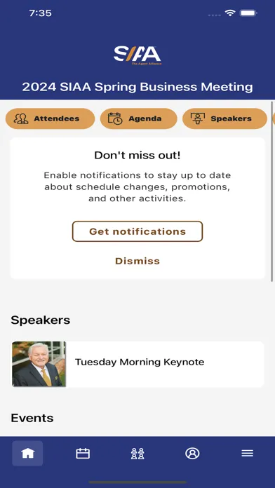 Скриншоты SIAA Events & Meetings