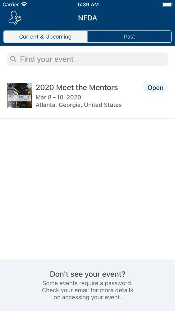 Captures d'écran de NFDA Events App