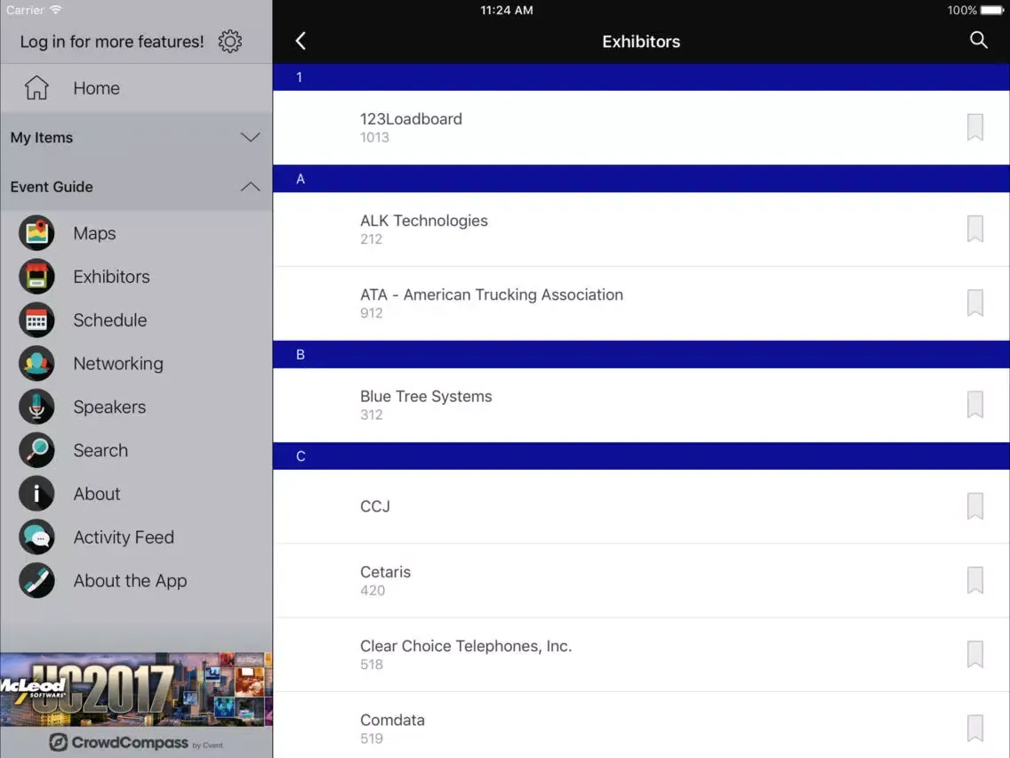 Tangkapan skrin McLeod Software UC2017 iPad 