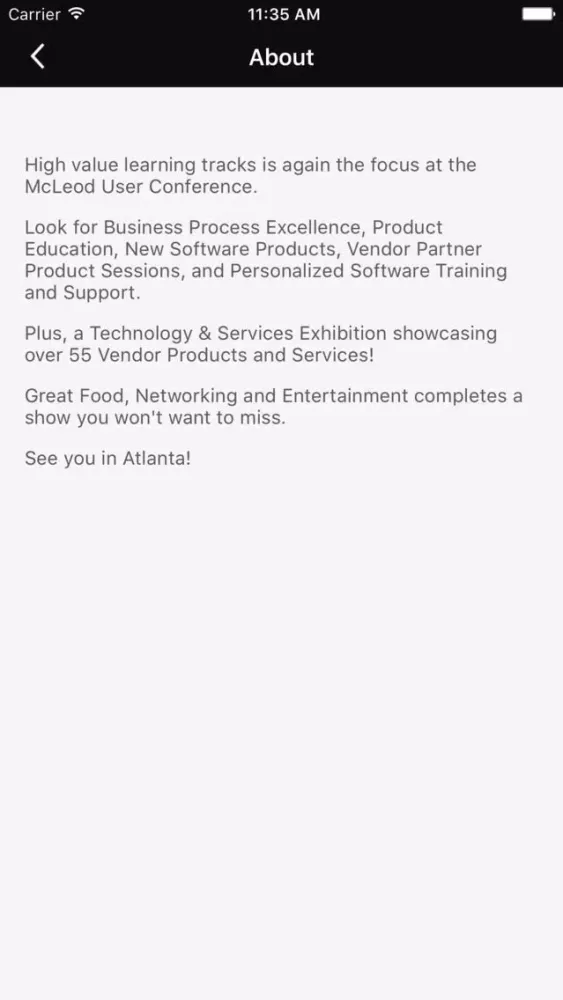 Tangkapan skrin McLeod Software UC2017