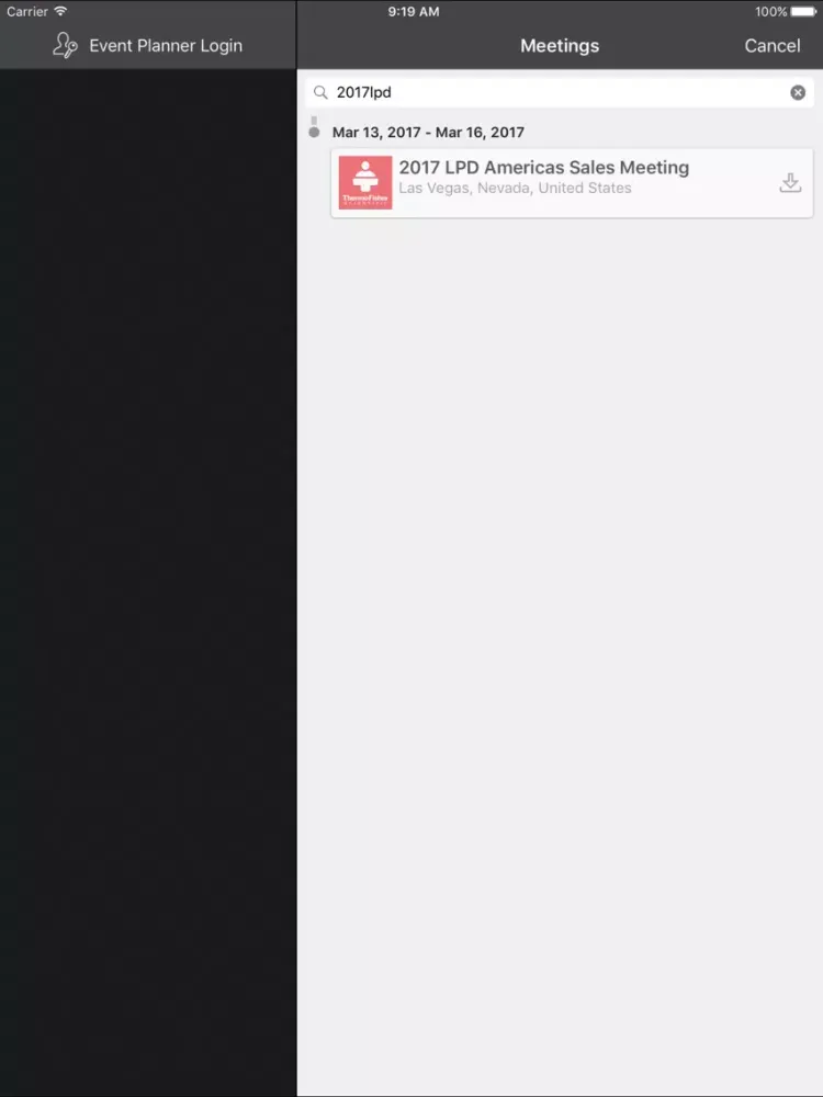 Thermo Fisher Meetings iPad 應用截圖