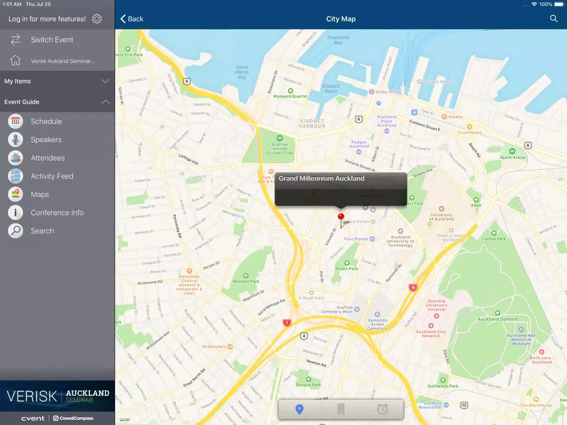 Ảnh chụp màn hình của Verisk Events iPad 