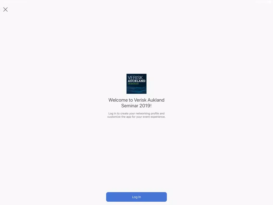 Ảnh chụp màn hình của Verisk Events iPad 