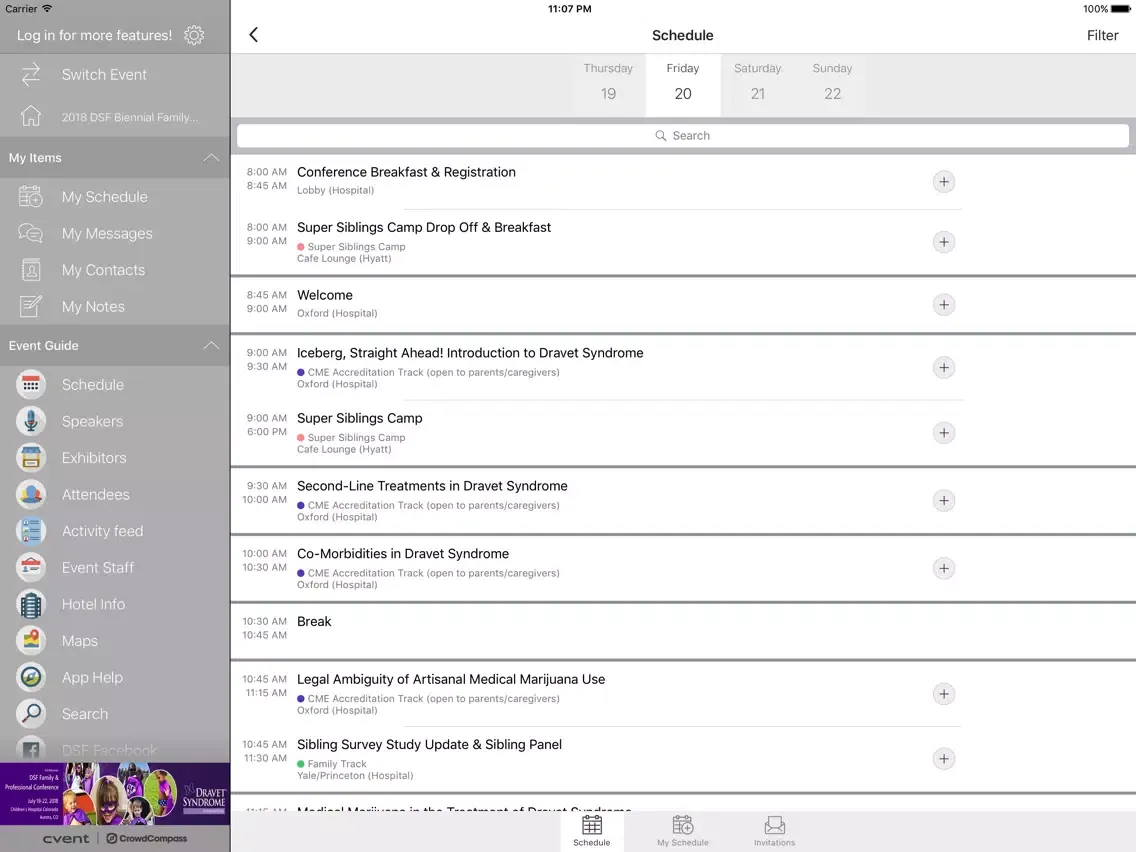 ภาพหน้าจอของ DSF Biennial Conference iPad 