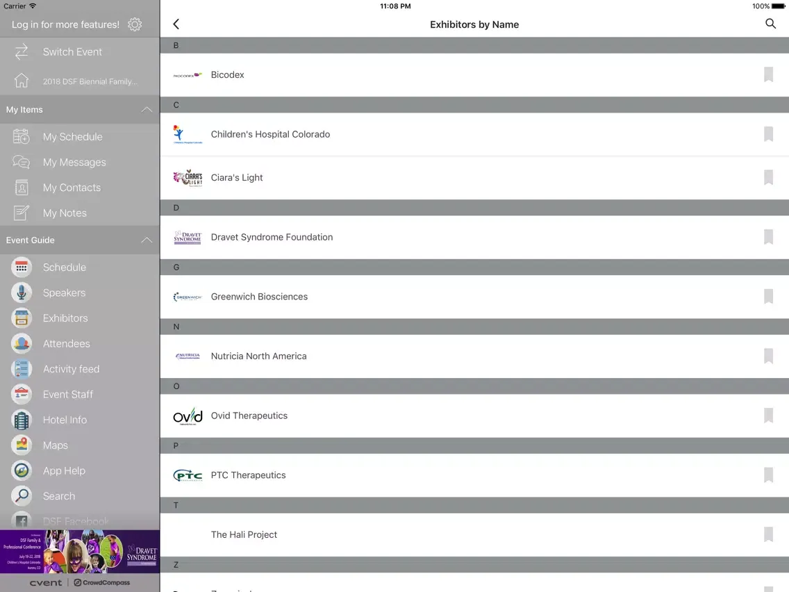 ภาพหน้าจอของ DSF Biennial Conference iPad 