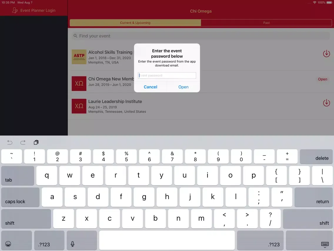 Capturas de pantalla de Chi Omega Fraternity iPad 
