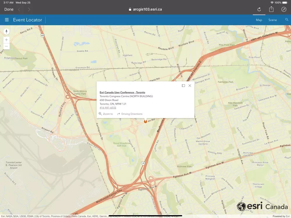 Esri Canada Events iPad  Screenshots