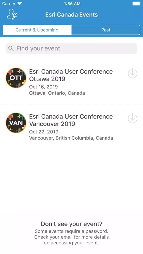 Esri Canada Events Screenshots
