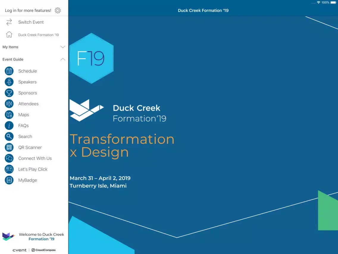 Duck Creek Formation '19 iPad 應用截圖