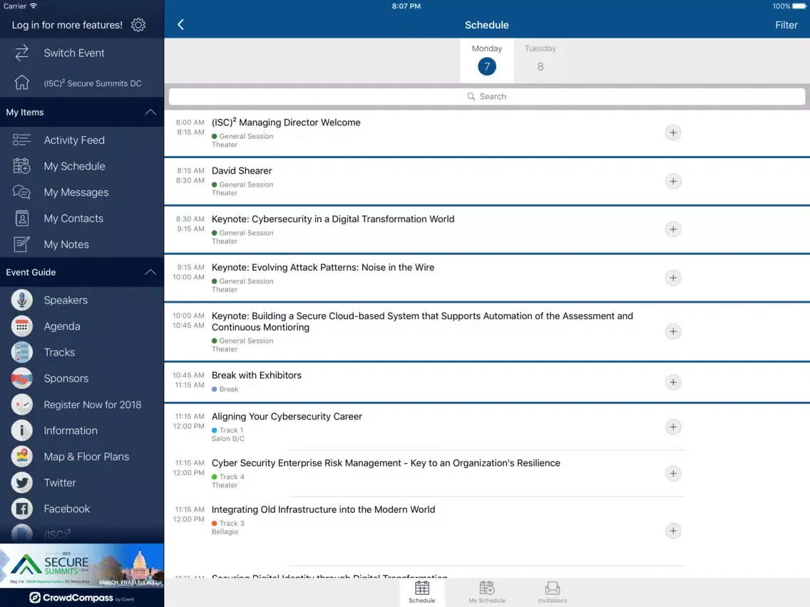 (ISC)² Secure Summits DC iPad  سکرین شاٹس