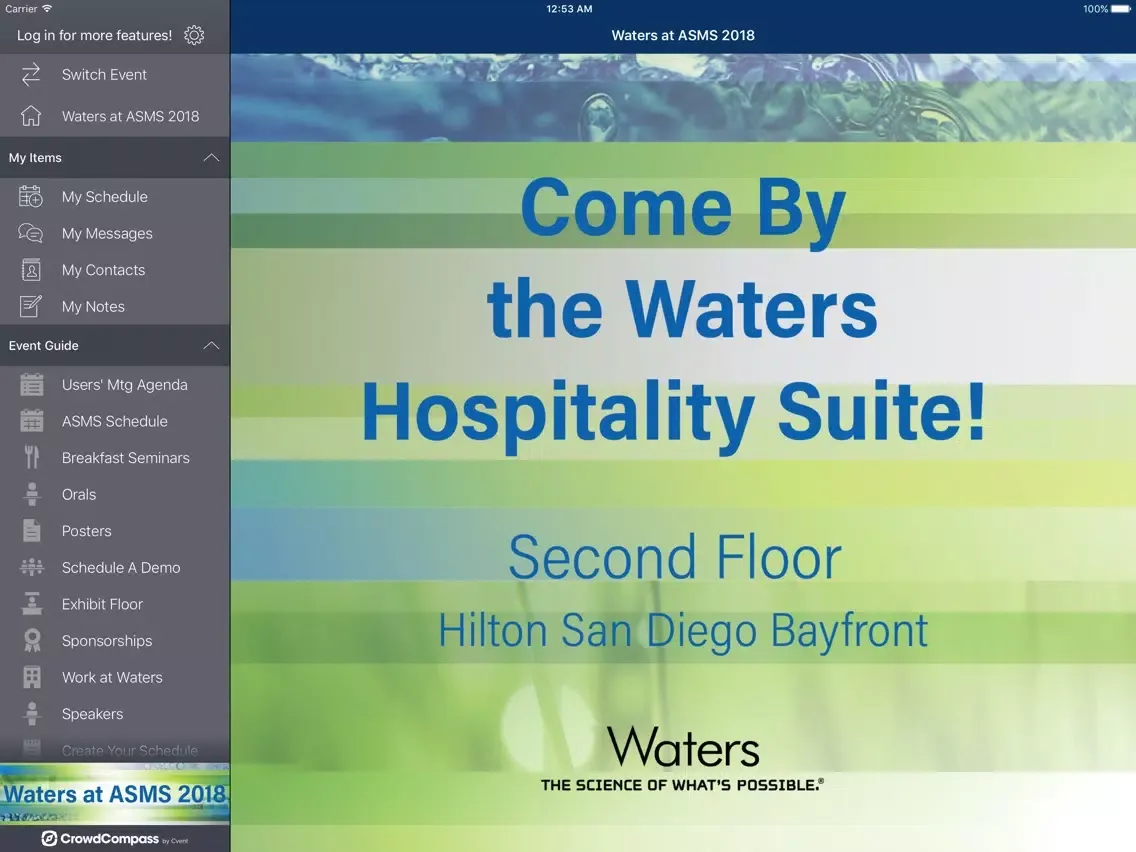 Waters at ASMS 2018 iPad 应用截图