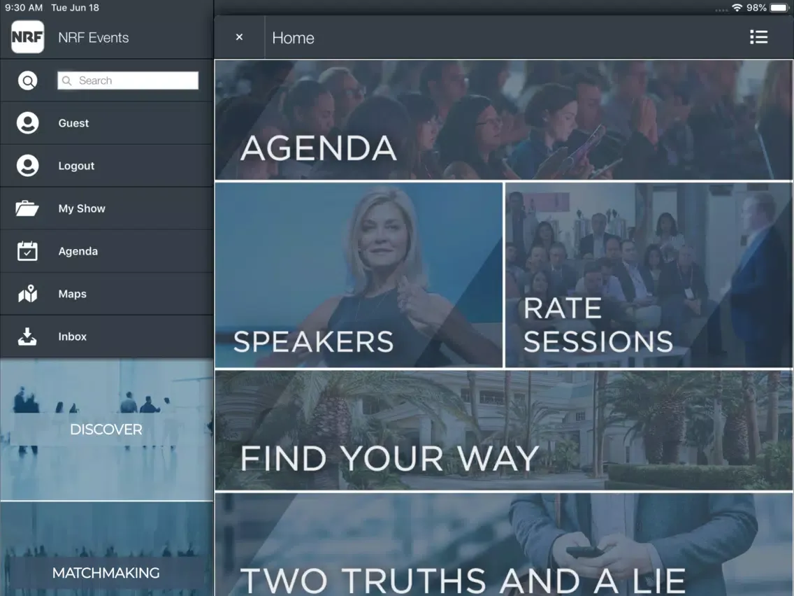 NRF Events iPad  Ekran Görüntüleri