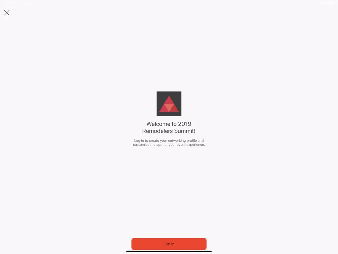 Tangkapan layar Hanley Wood Events Mobile App iPad 