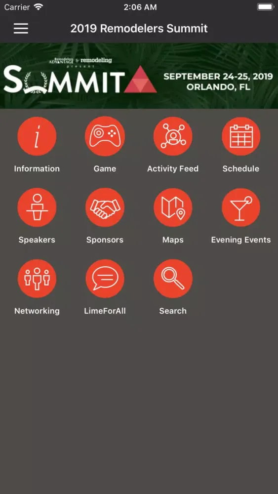 Tangkapan layar Hanley Wood Events Mobile App