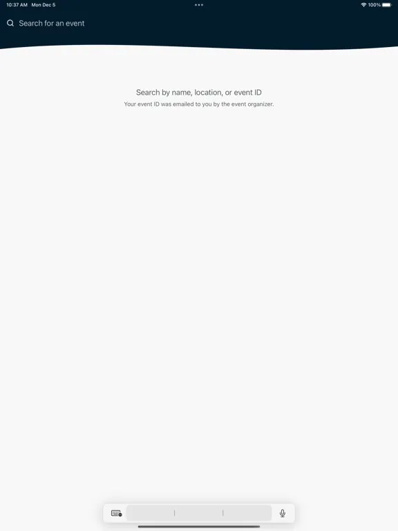 Ảnh chụp màn hình của Gulfstream Events iPad 