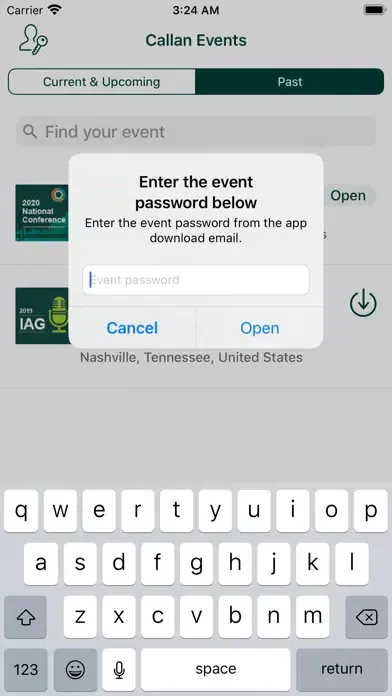 Zrzuty ekranu Callan Events