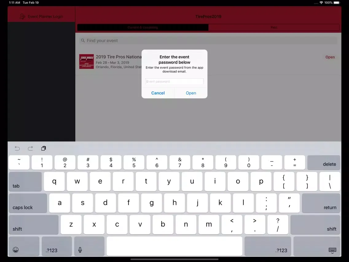 Ảnh chụp màn hình của Tire Pros National Conference iPad 
