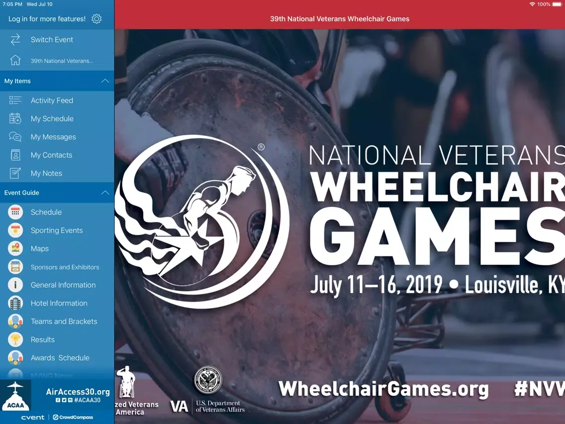 Скриншоты Natl Veterans Wheelchair Games iPad 