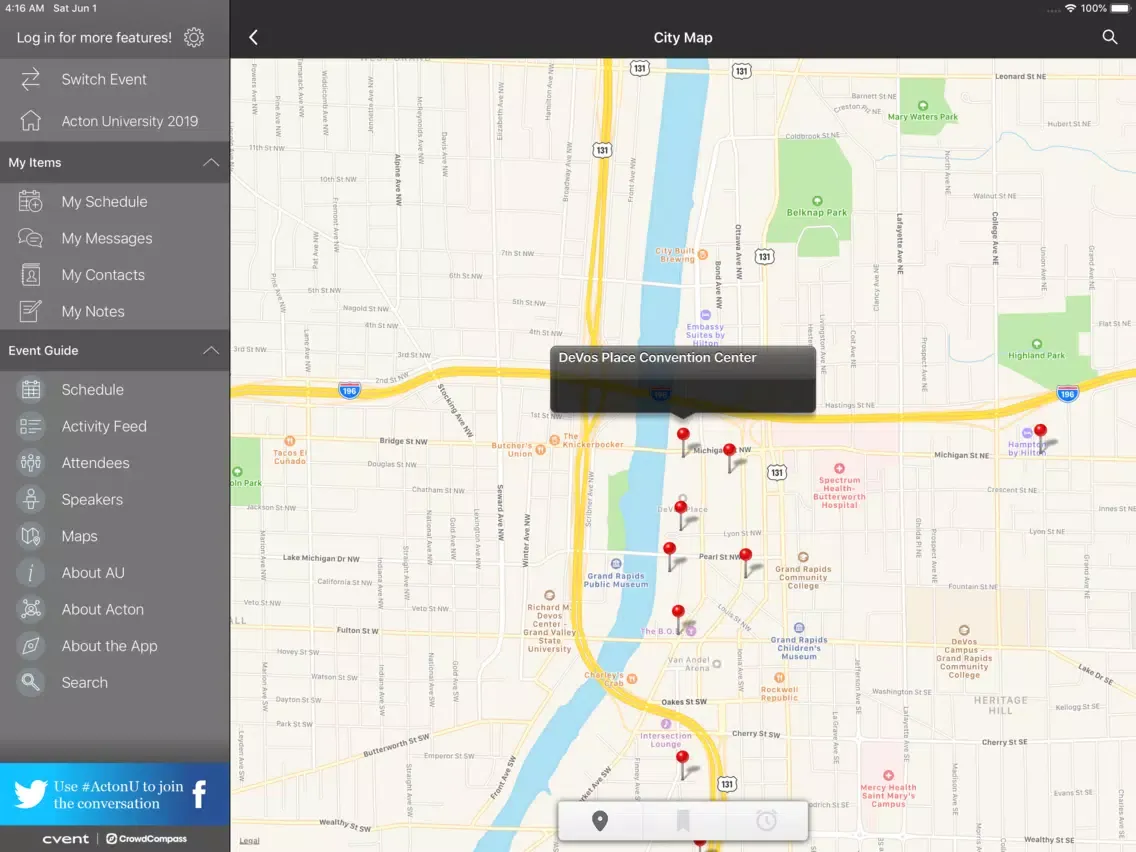 Screenshot di Acton University 2019 iPad 