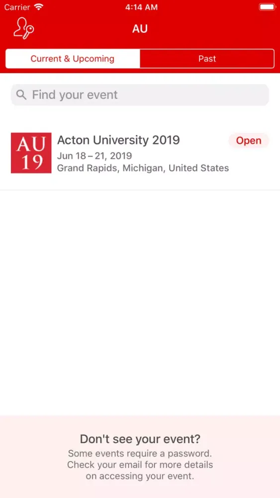 Screenshot di Acton University 2019