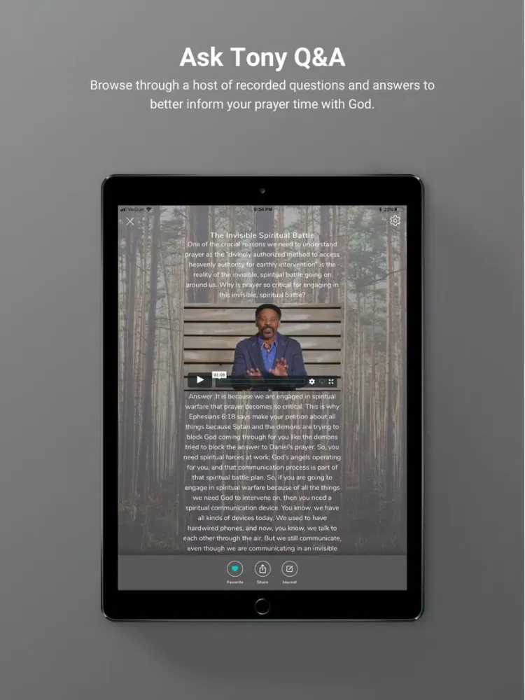 Captures d'écran de Tony Evans Prayer App iPad 