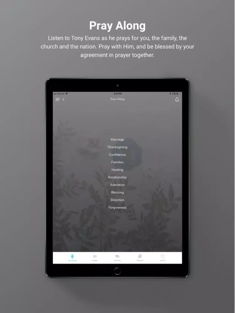 Captures d'écran de Tony Evans Prayer App iPad 
